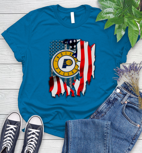 Indiana Pacers NBA Basketball American Flag Women's T-Shirt 11 Indiana Pacers NBA Basketball American Flag Women's T-Shirt - Image 11