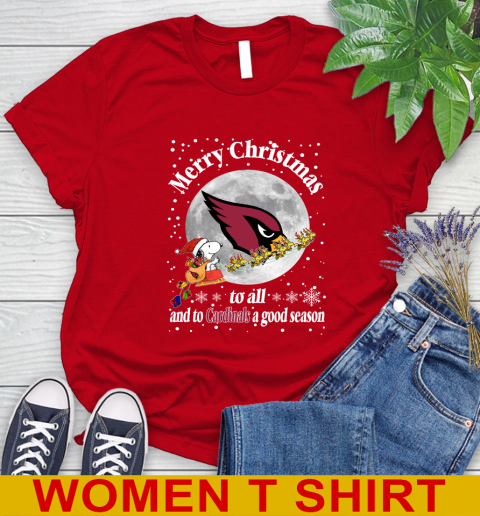 Arizona Cardinals Merry Christmas To All And To Cardinals A Good Season NFL Football Sports Women's T-Shirt 11