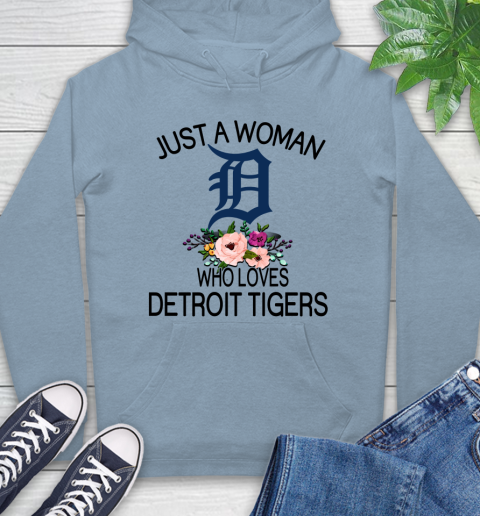 MLB Just A Woman Who Loves Detroit Tigers Baseball Sports Hoodie 6