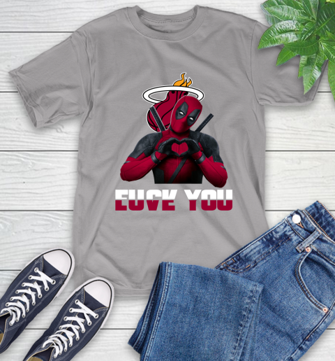 NBA Miami Heat Deadpool Love You Fuck You Basketball Sports T-Shirt 6
