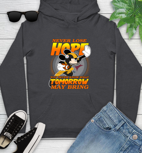 Pittsburgh Steelers NFL Football Mickey Disney Never Lose Hope Youth Hoodie 9 Pittsburgh Steelers NFL Football Mickey Disney Never Lose Hope Youth Hoodie - Image 9