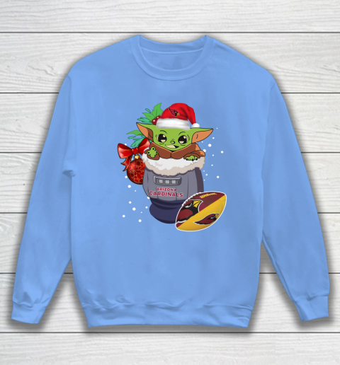 Arizona Cardinals Christmas Baby Yoda Star Wars Funny Happy NFL Sweatshirt 9