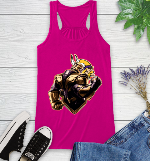 NFL Thanos Avengers Endgame Football Sports Minnesota Vikings Racerback Tank 8