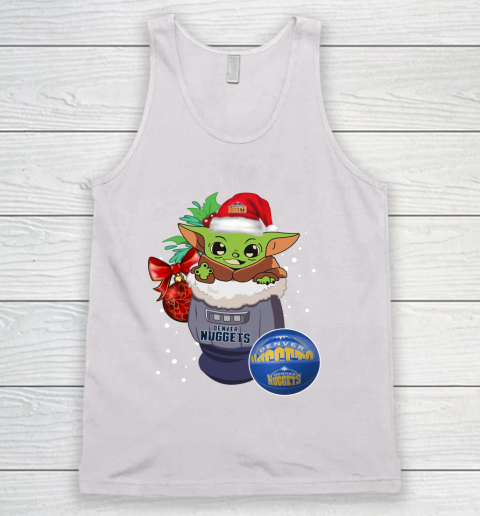 Denver Nuggets Christmas Baby Yoda Star Wars Funny Happy NBA Tank Top 2