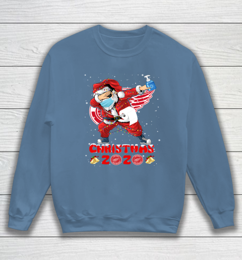Detroit Red Wings Funny Santa Claus Dabbing Christmas 2020 NHL Sweatshirt 6