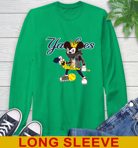 New York Yankees MLB Baseball Mickey Peace Sign Sports Long Sleeve T-Shirt 7