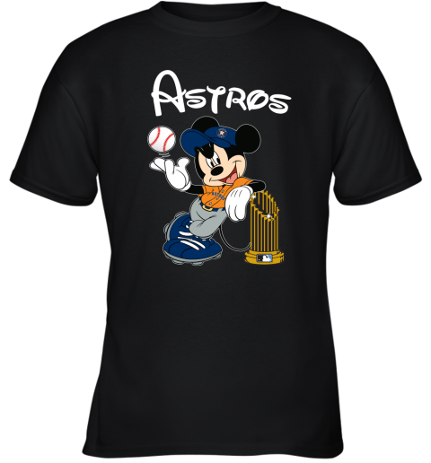 Astros Mickey Taking The Trophy MLB Youth T-Shirt