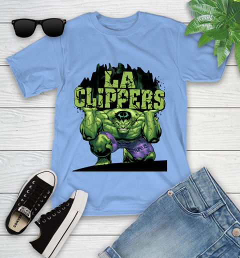 LA Clippers NBA Basketball Incredible Hulk Marvel Avengers Sports Youth T-Shirt 11