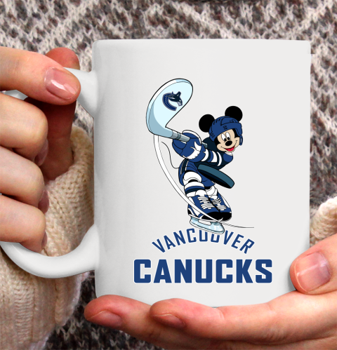 NHL Hockey Vancouver Canucks Cheerful Mickey Mouse Shirt Ceramic Mug 15oz 2
