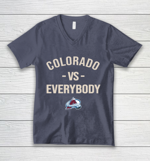Colorado Avalanche Vs Everybody V-Neck T-Shirt 7