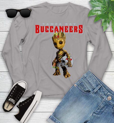 Tampa Bay Buccaneers NFL Football Groot Marvel Guardians Of The Galaxy Youth Long Sleeve 5