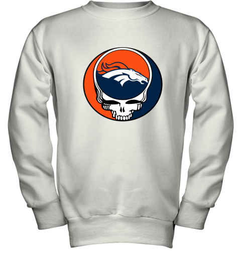 NFL Team Denver Broncos x Grateful Dead Logo Band Youth Sweatshirt