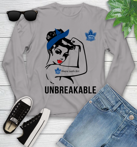NHL Toronto Maple Leafs Girl Unbreakable Hockey Sports Youth Long Sleeve 3