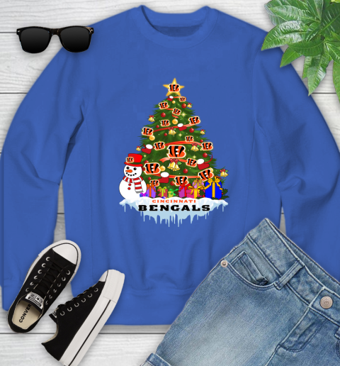 Cincinnati Bengals Merry Christmas NFL Football Sports Youth Sweatshirt 8