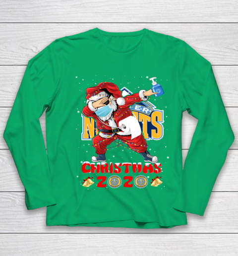 Denver Nuggets Funny Santa Claus Dabbing Christmas 2020 NBA Youth Long Sleeve 4