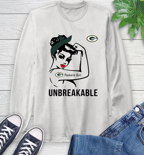 NFL Green Bay Packers Girl Unbreakable Football Sports Long Sleeve T-Shirt
