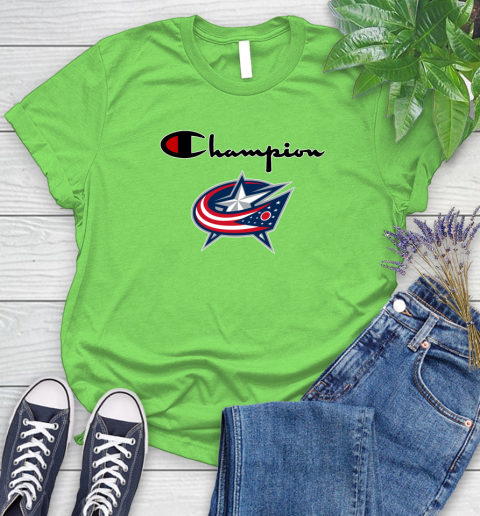 NHL Hockey Columbus Blue Jackets Champion Shirt Women's T-Shirt 7