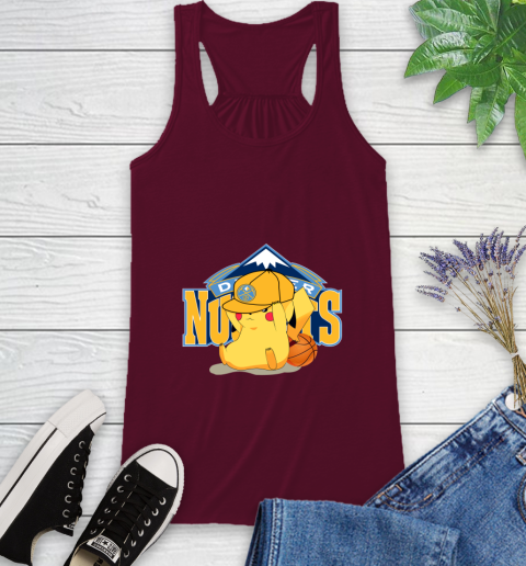 NBA Pikachu Basketball Sports Denver Nuggets Racerback Tank 3