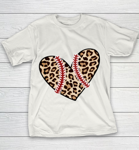 Baseball Mom Leopard Funny Softball Mom Mother s Day Youth T-Shirt