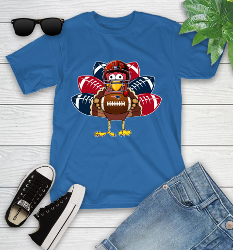 New England Patriots Turkey Thanksgiving Day Youth T-Shirt 9