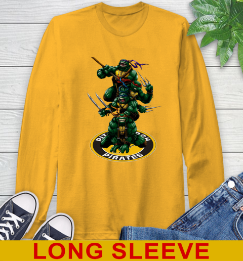 MLB Baseball Pittsburgh Pirates Teenage Mutant Ninja Turtles Shirt Long Sleeve T-Shirt 3