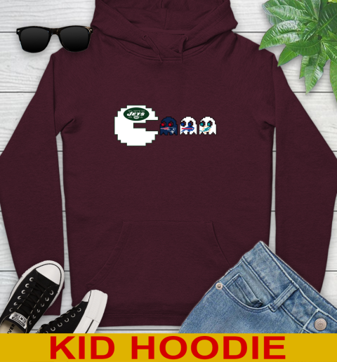 New York Jets NFL Football Pac Man Champion Youth Hoodie 7