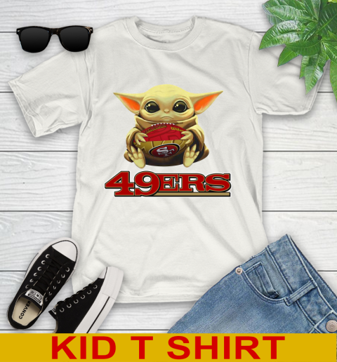 NFL Football San Francisco 49ers Baby Yoda Star Wars Shirt Youth T-Shirt