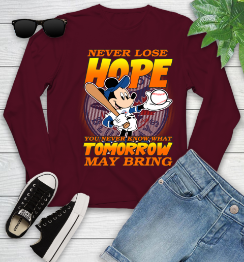 Toronto Blue Jays MLB Baseball Mickey Disney Never Lose Hope Youth Long Sleeve 6