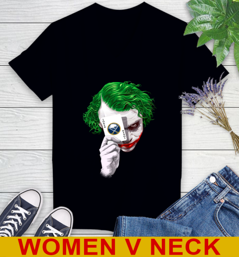 Buffalo Sabres NHL Hockey Joker Card Shirt Women's V-Neck T-Shirt