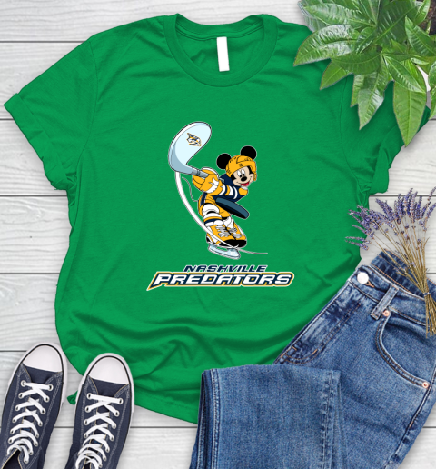 NHL Hockey Nashville Predators Cheerful Mickey Mouse Shirt Women's T-Shirt 7
