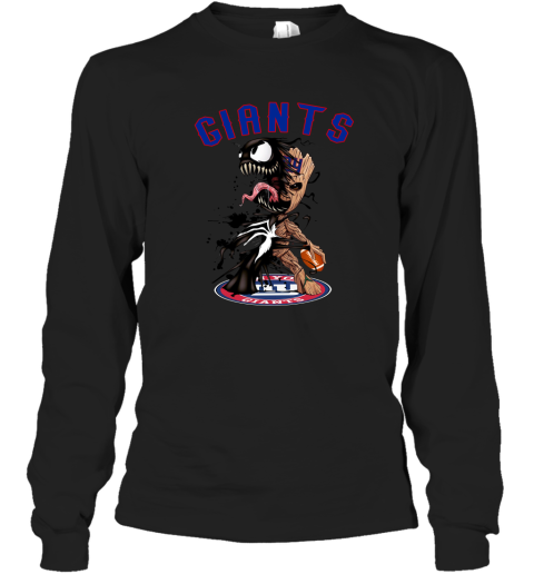 NFL New York Giants Football Venom Groot Guardians Of The Galaxy npU0NLBxJnQ long sleeve tee 14 95 151514 front black