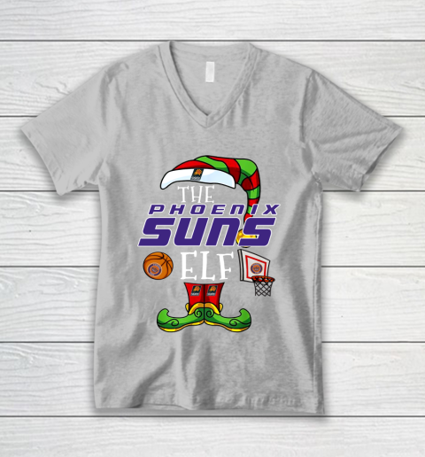 Phoenix Suns Christmas ELF Funny NBA V-Neck T-Shirt 3
