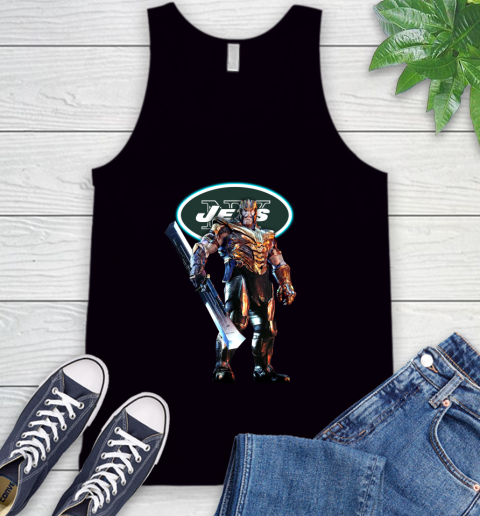 NFL Thanos Gauntlet Avengers Endgame Football New York Jets Tank Top 2