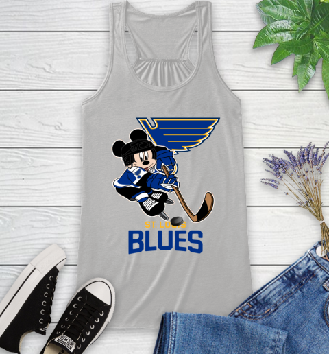 NHL St.Louis Blues Mickey Mouse Disney Hockey T Shirt Racerback Tank
