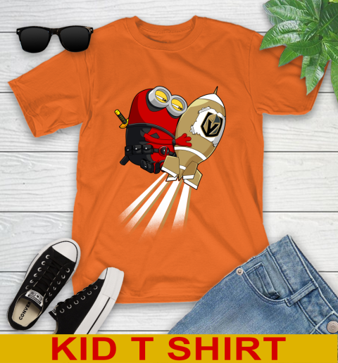 NHL Hockey Vegas Golden Knights Deadpool Minion Marvel Shirt Youth T-Shirt 8
