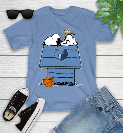 Memphis Grizzlies NBA Basketball Snoopy Woodstock The Peanuts Movie Youth T-Shirt 11
