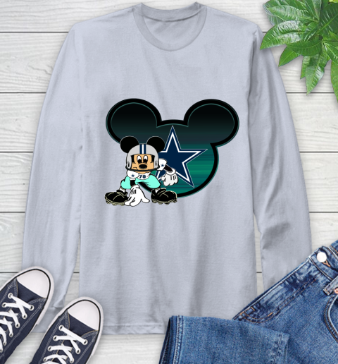 NFL Dallas Cowboys Mickey Mouse Disney Football T Shirt Long Sleeve T-Shirt 6