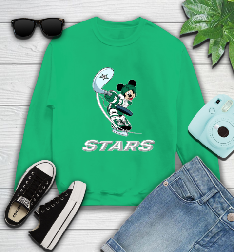 NHL Hockey Dallas Stars Cheerful Mickey Mouse Shirt Sweatshirt 7