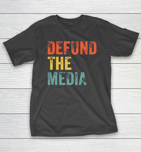 Defund The Media Retro Vintage T-Shirt