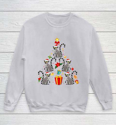 Lemur Christmas Ornament Tree Funny Gift Youth Sweatshirt 3