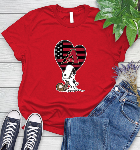 Washington Capitals MLB Baseball The Peanuts Movie Adorable Snoopy Women's T-Shirt 9