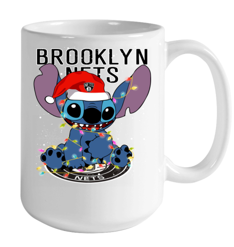 Brooklyn Nets NBA noel stitch Basketball Christmas Color Changing Mug 15oz 2