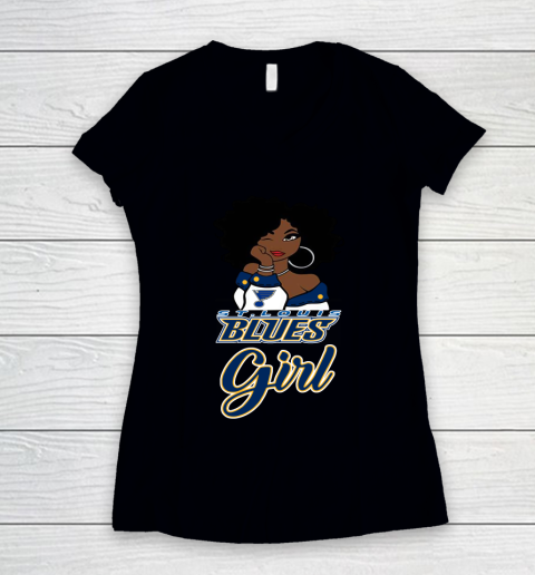 St.Louis Blues Girl NHL Women's V-Neck T-Shirt