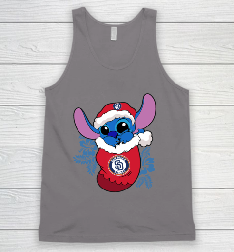San Diego Padres Christmas Stitch In The Sock Funny Disney MLB Tank Top 7