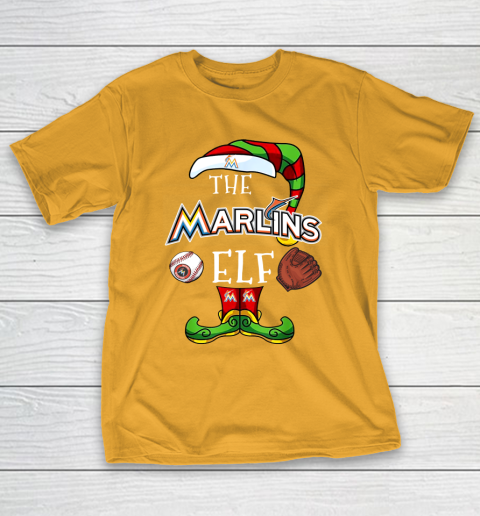 Miami Marlins Christmas ELF Funny MLB T-Shirt 2
