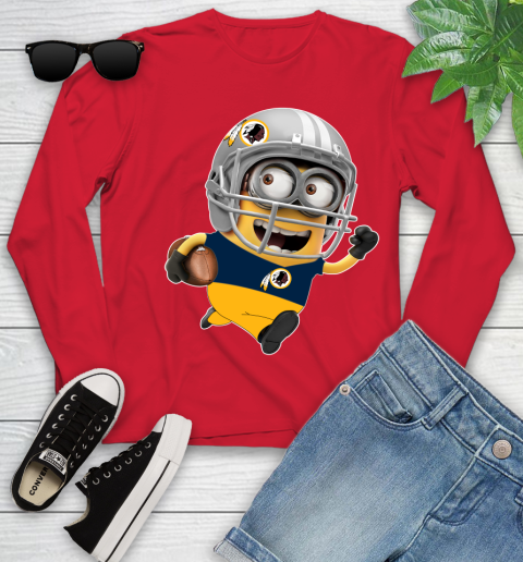 NFL Washington Redskins Minions Disney Football Sports Youth Long Sleeve 11