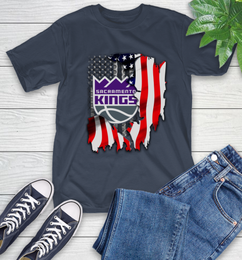Sacramento Kings NBA Basketball American Flag T-Shirt 3