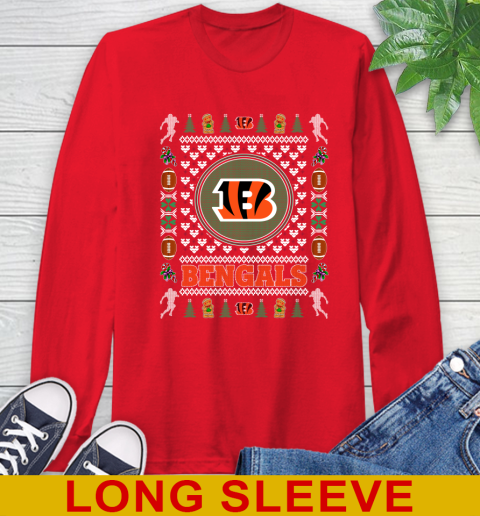 Cincinnati Bengals Merry Christmas NFL Football Loyal Fan Long Sleeve T-Shirt 12