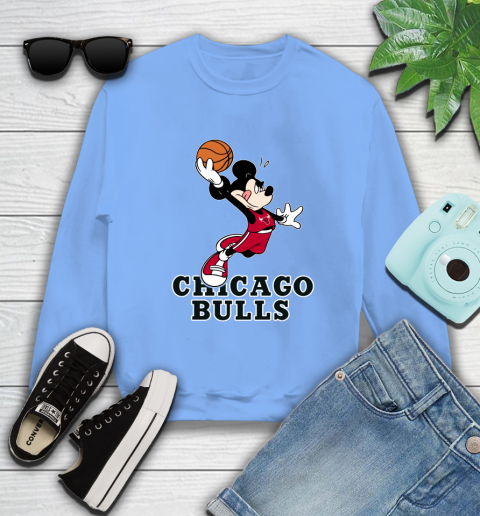 NBA Basketball Chicago Bulls Cheerful Mickey Mouse Shirt Sweatshirt 11