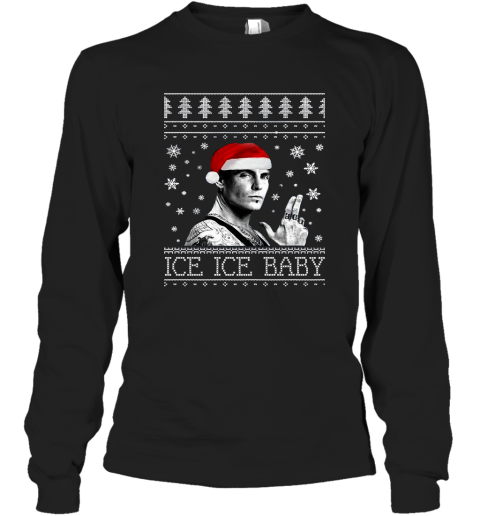 VANILLA ICE ICE ICE BABY UGLY CHRISTMAS SWEATER Long Sleeve